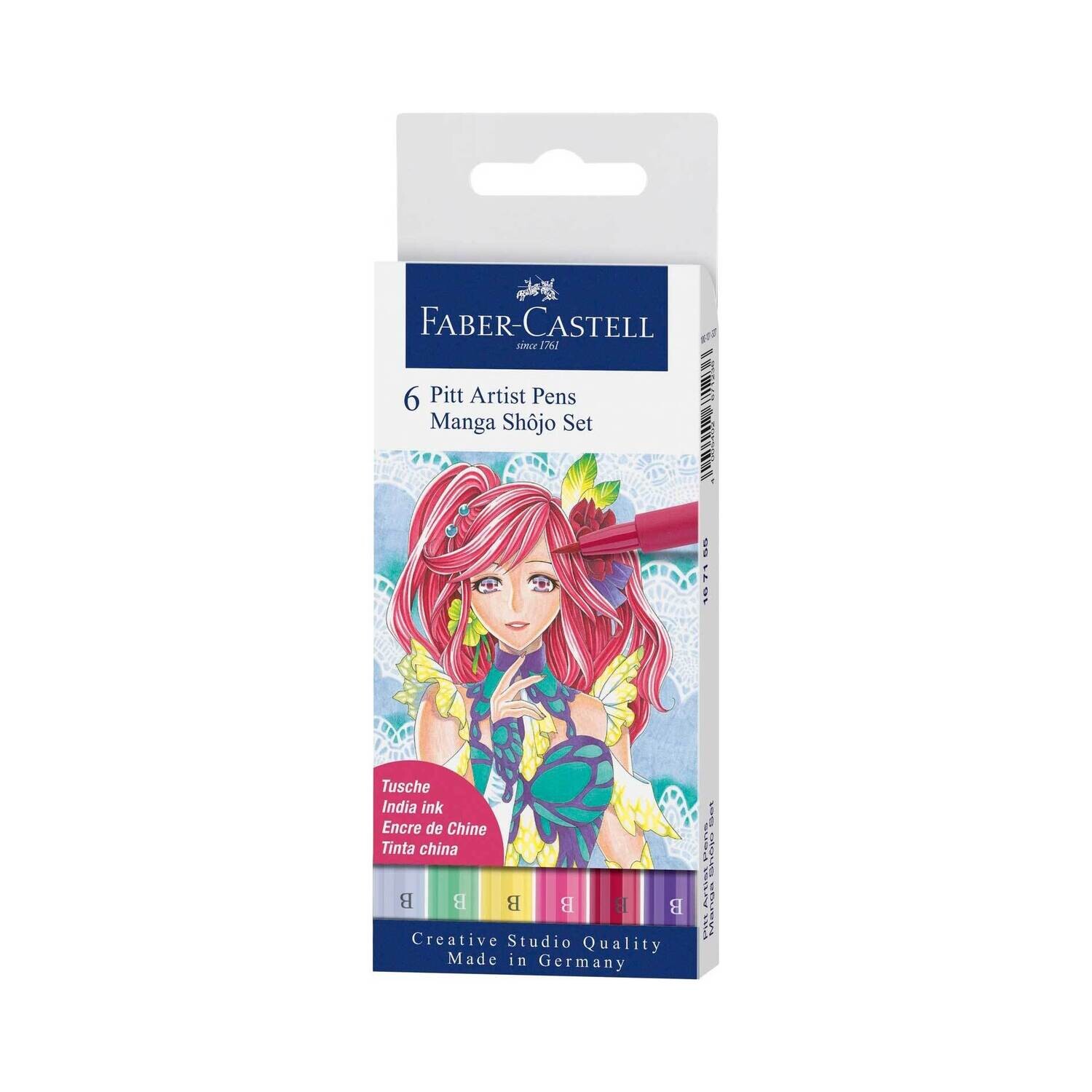 Marcador Faber-Castell Pitt Artist Pen Manga 6 Colores Shojo