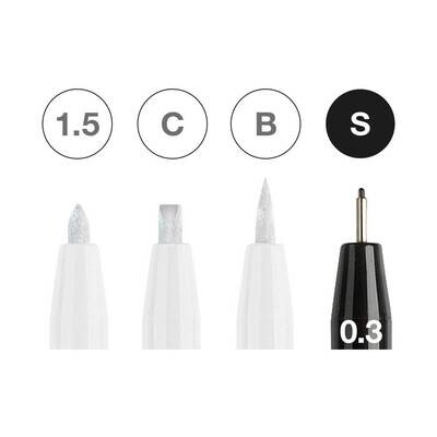 Marcador Faber Castell Pitt Artist Pen 4 Puntas Black &amp; White