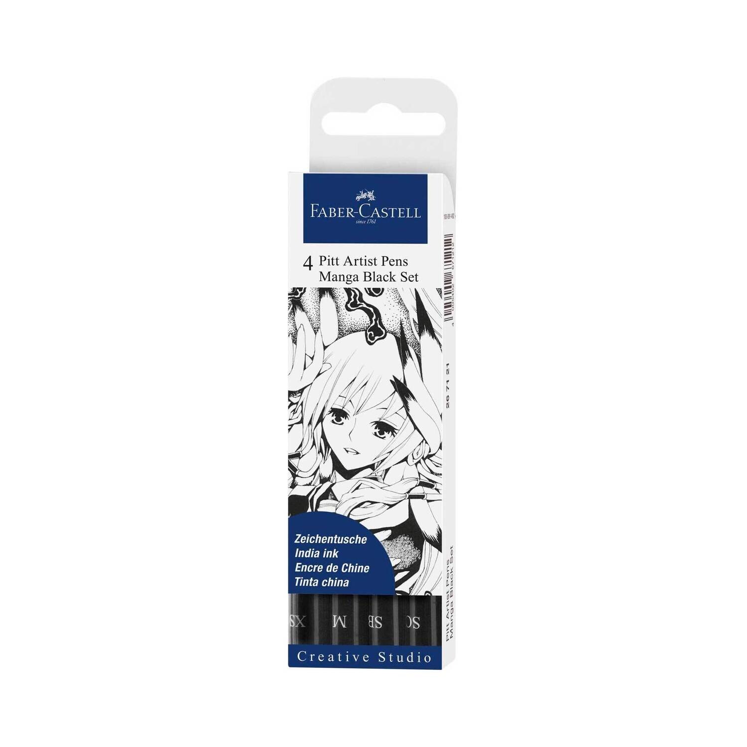 Marcador Faber-Castell Pitt Artist Pen Manga 4 Piezas