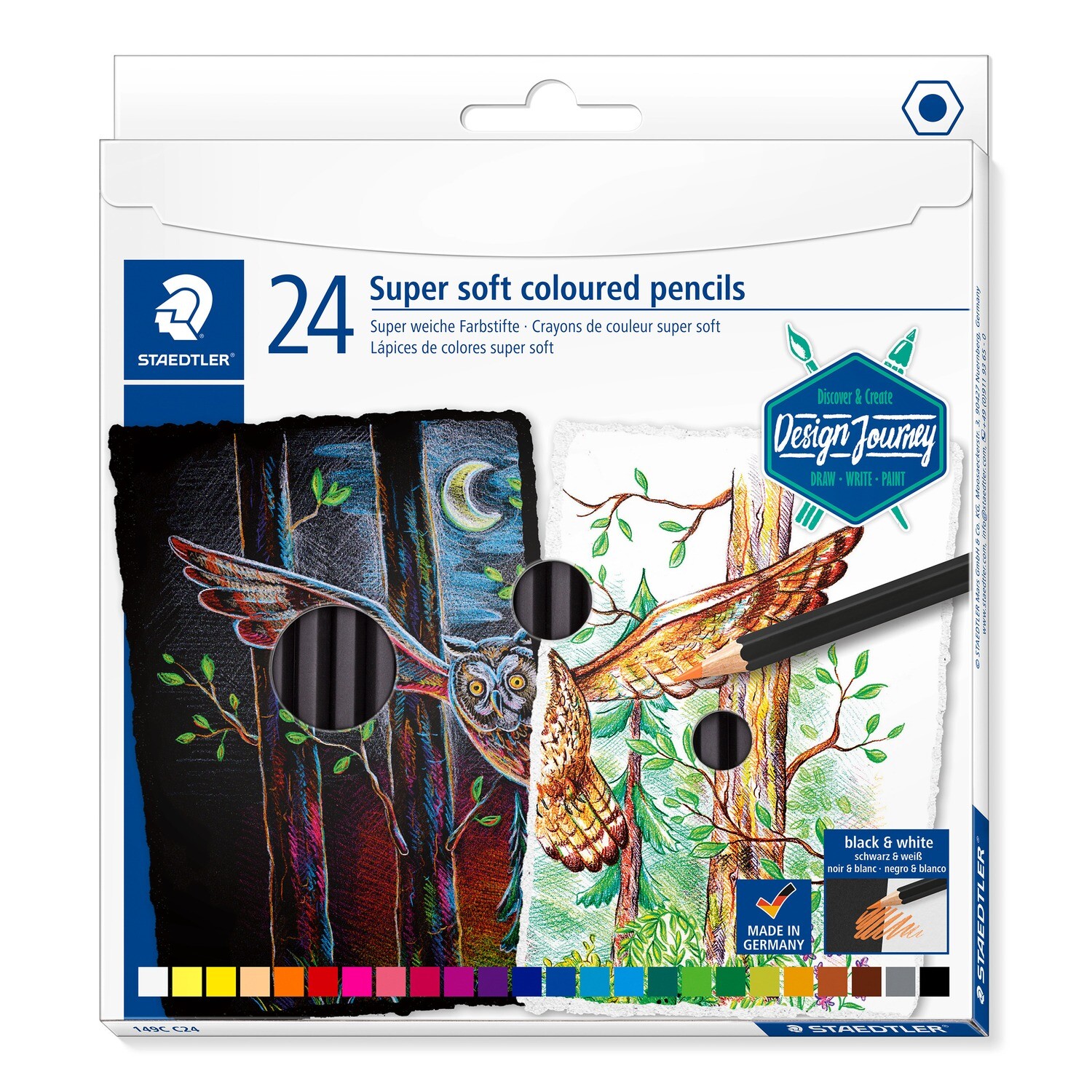 Lápiz Staedtler Design Journey Super Soft, 24 colores