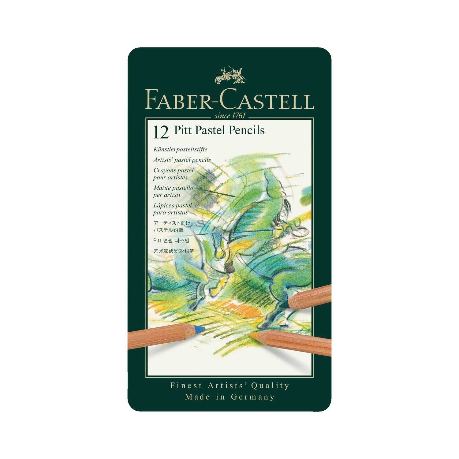 Crayon Pastel Faber Castell Pitt Pastel Pencil, 12 colores