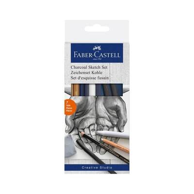 Set de Dibujo Faber-Castell Goldfaber Charcoal Sketch 7 Piezas