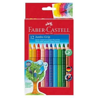 Lapiz Faber Castell Color Jumbo Grip 12 Colores Caja de Cartón