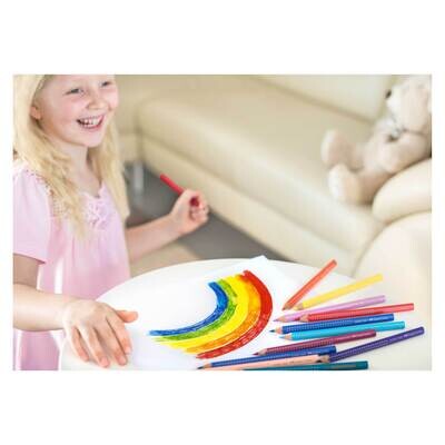 Lapiz Faber Castell Color Jumbo Grip 12 Colores Caja de Cartón