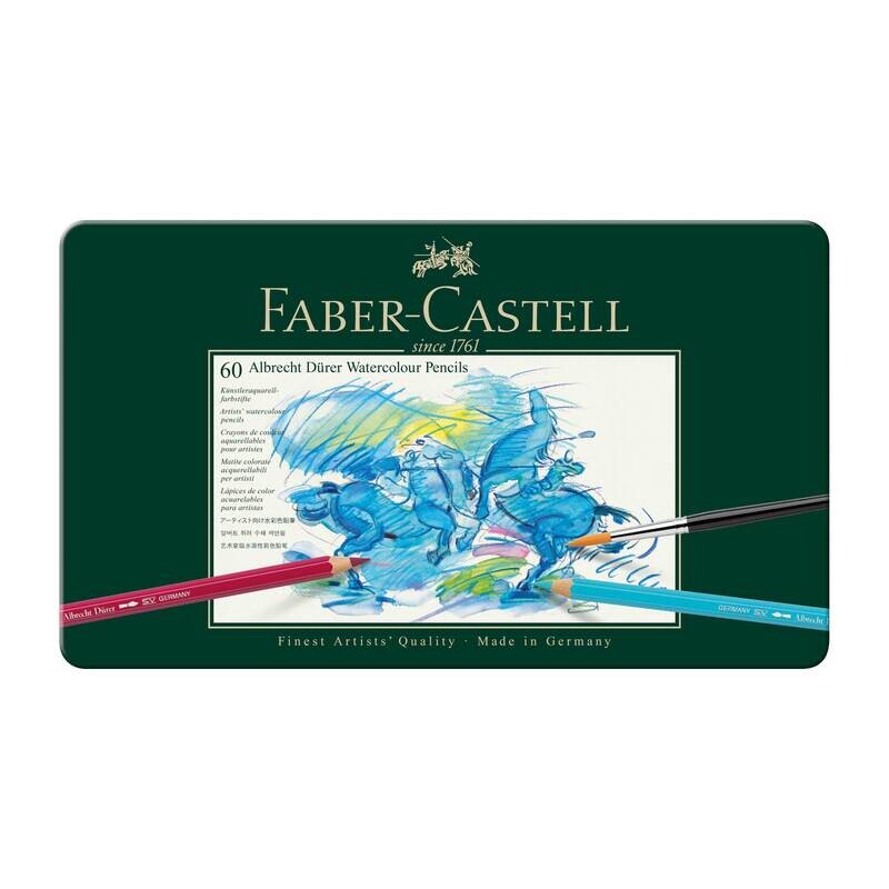 Lápiz Faber-Castell Albrecht Dürer Watercolour 60 Colores Caja de Metal