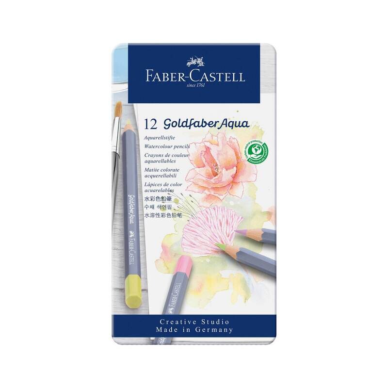 Lápiz Faber Castell Goldfaber Aqua 12 colores pastel