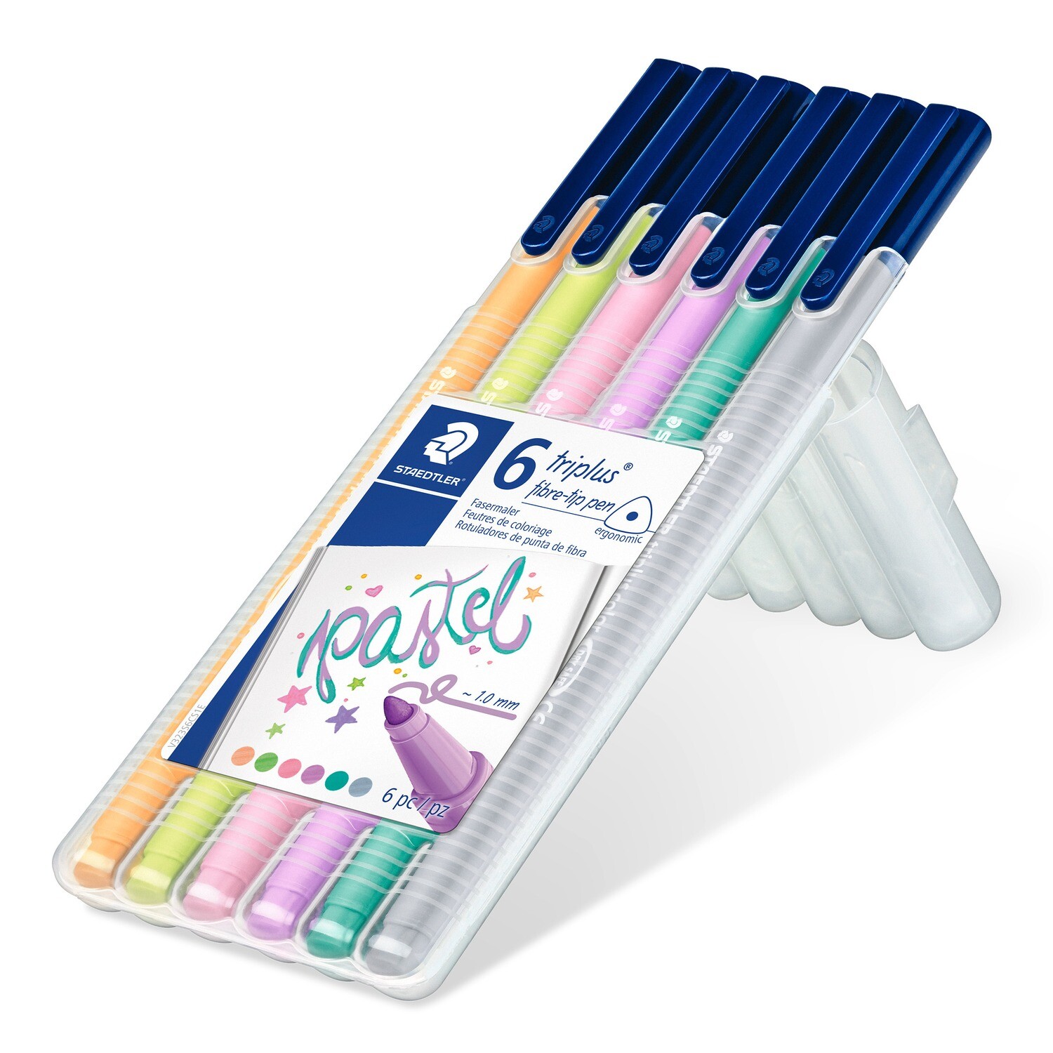 Marcador Staedtler Triplus Color, 6 colores pastel
