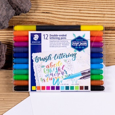 Marcador Staedtler Lettering, 12 colores