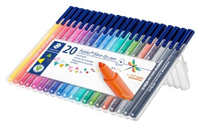Marcador Staedtler Triplus Color, 20 colores