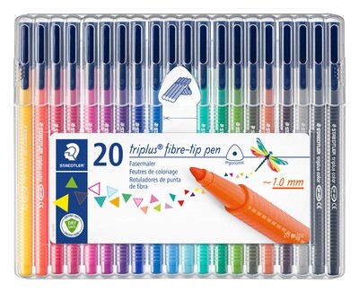 Marcador Staedtler Triplus Color, 20 colores