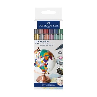 Marcador Faber-Castell Metallics 12 Colores