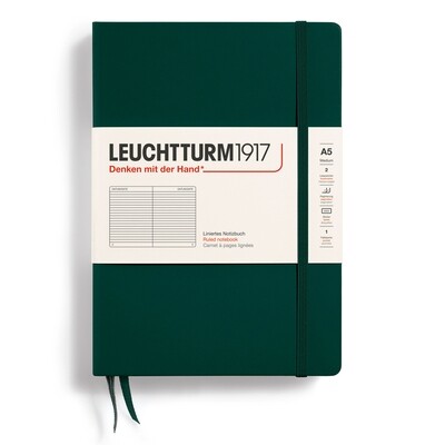 Cuaderno Leuchtturm1917 Medium A5 Forest Green, Lineas
