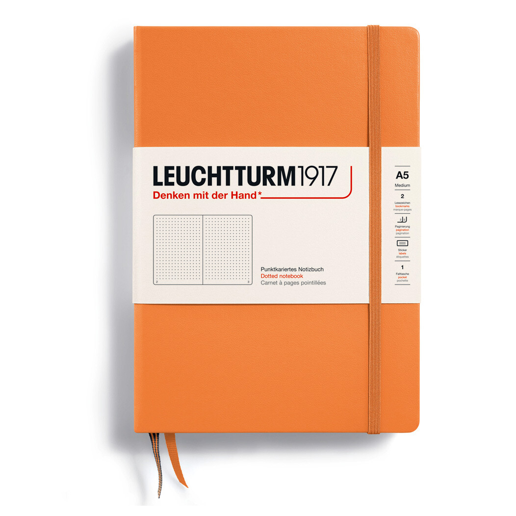 Cuaderno Leuchtturm1917 Medium A5 Apricot, Hoja con Puntos