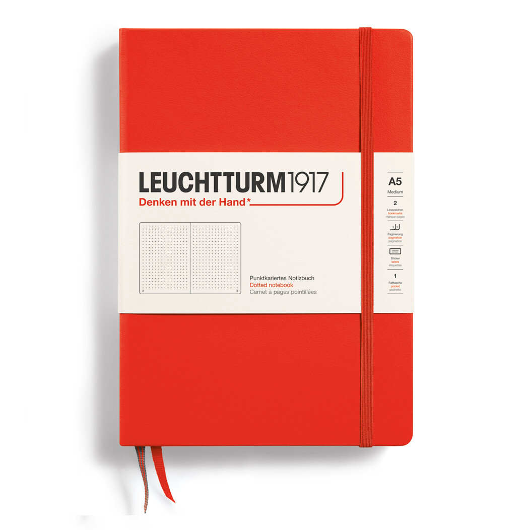 Cuaderno Leuchtturm1917 Medium A5 Lobster, Hoja con Puntos