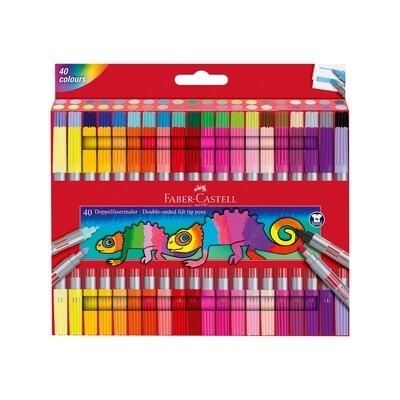 Marcador Faber-Castell Doble Punta 40 Colores