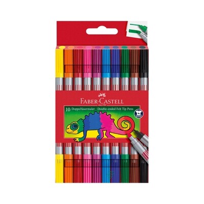 Marcador Faber-Castell Doble Punta 10 Colores