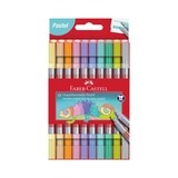 Marcador Faber-Castell Doble Punta 10 Colores Pastel