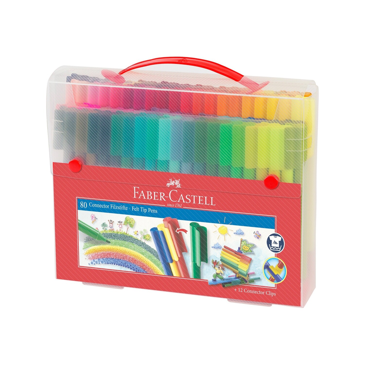 Marcador Faber-Castell Connector Pen Maletín 80 Colores