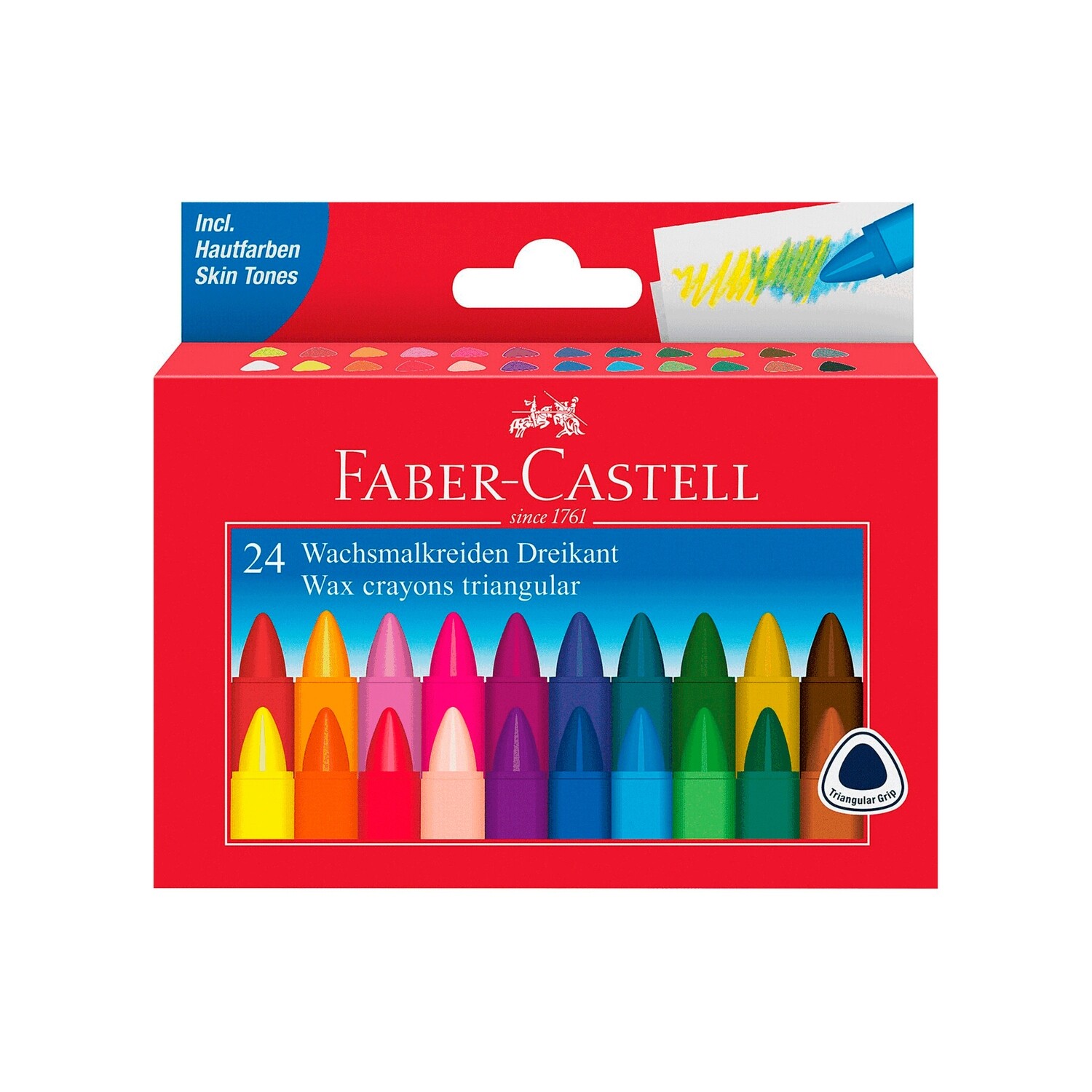 Crayón Cera Faber-Castell 24 Colores Triangular