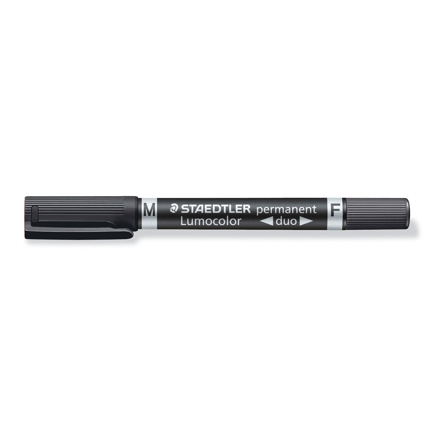 Marcador Permanente Staedtler Lumocolor Duo, doble punta, color negro
