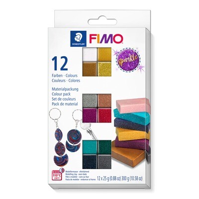 Arcilla polimerica para modelar FIMO Soft, 12 Color Pack Sparkle