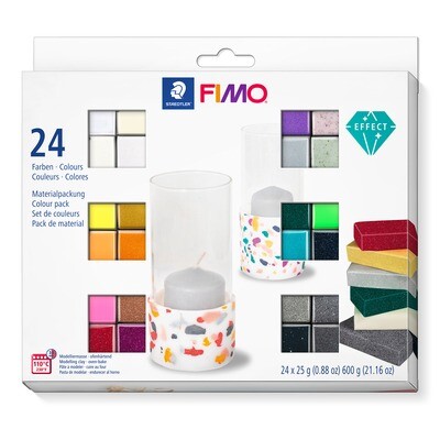 Arcilla polimerica para modelar FIMO Effect, 24 Color Pack