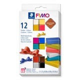 Arcilla polimerica para modelar FIMO Leather Effect, 12 Color Pack