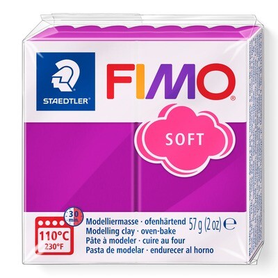 Arcilla polimerica para modelar FIMO Soft, color violeta purpura