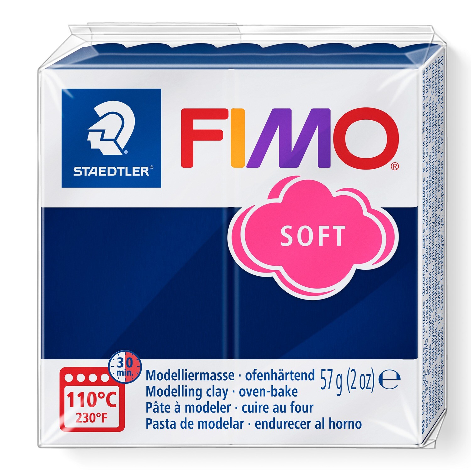 Arcilla polimerica para modelar FIMO Soft, color azul windsor