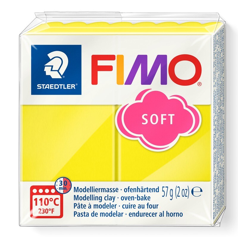 Arcilla polimerica para modelar FIMO Soft, color limón
