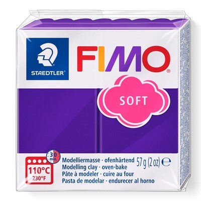 Arcilla polimerica para modelar FIMO Soft, color ciruela