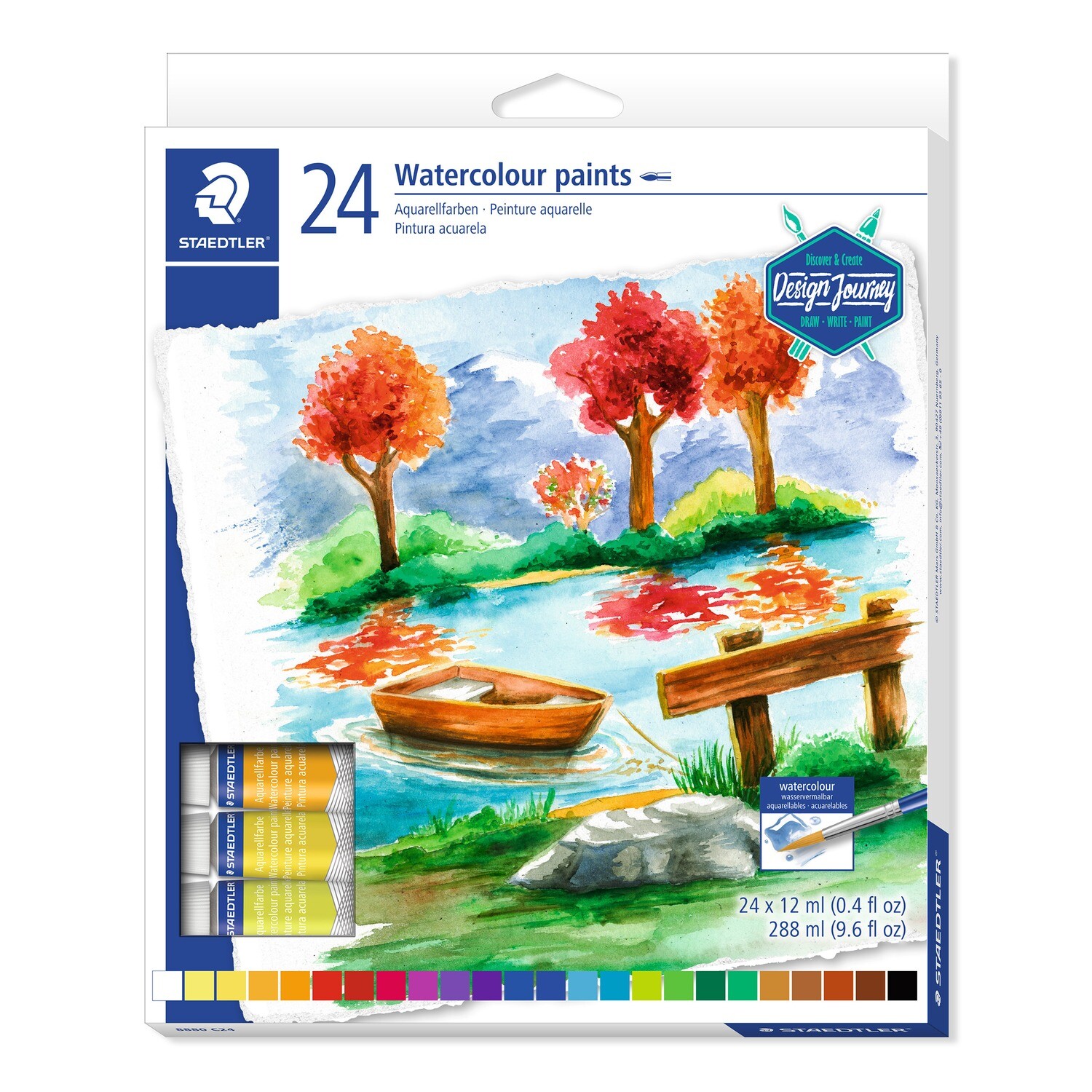 Acuarela Staedtler en tubo, 24 colores
