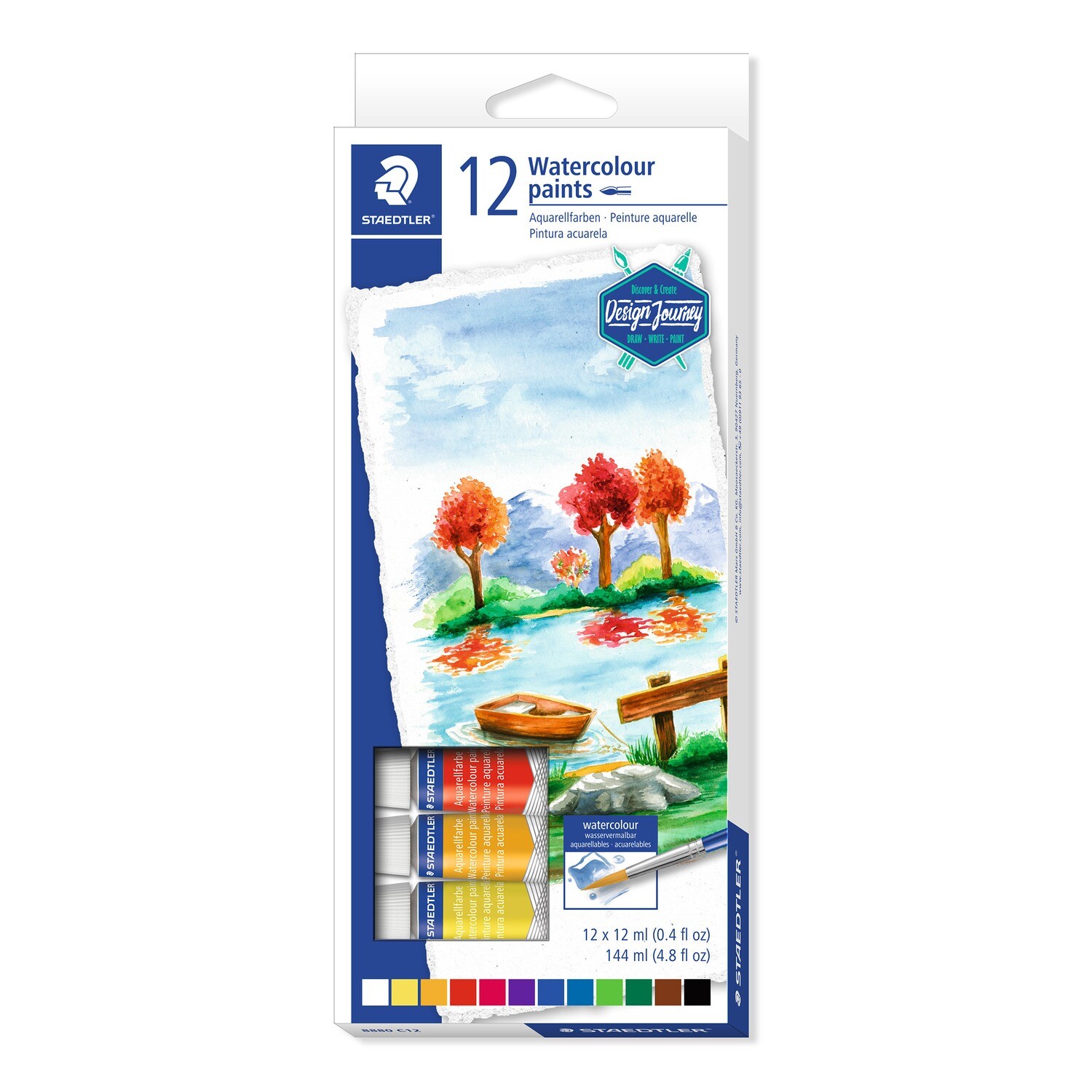 Acuarela Staedtler en tubo, 12 colores