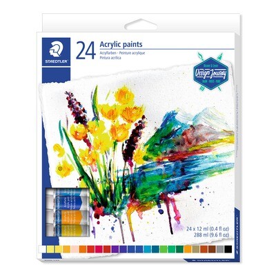 Pintura acrilica Staedtler en tubo, 24 colores