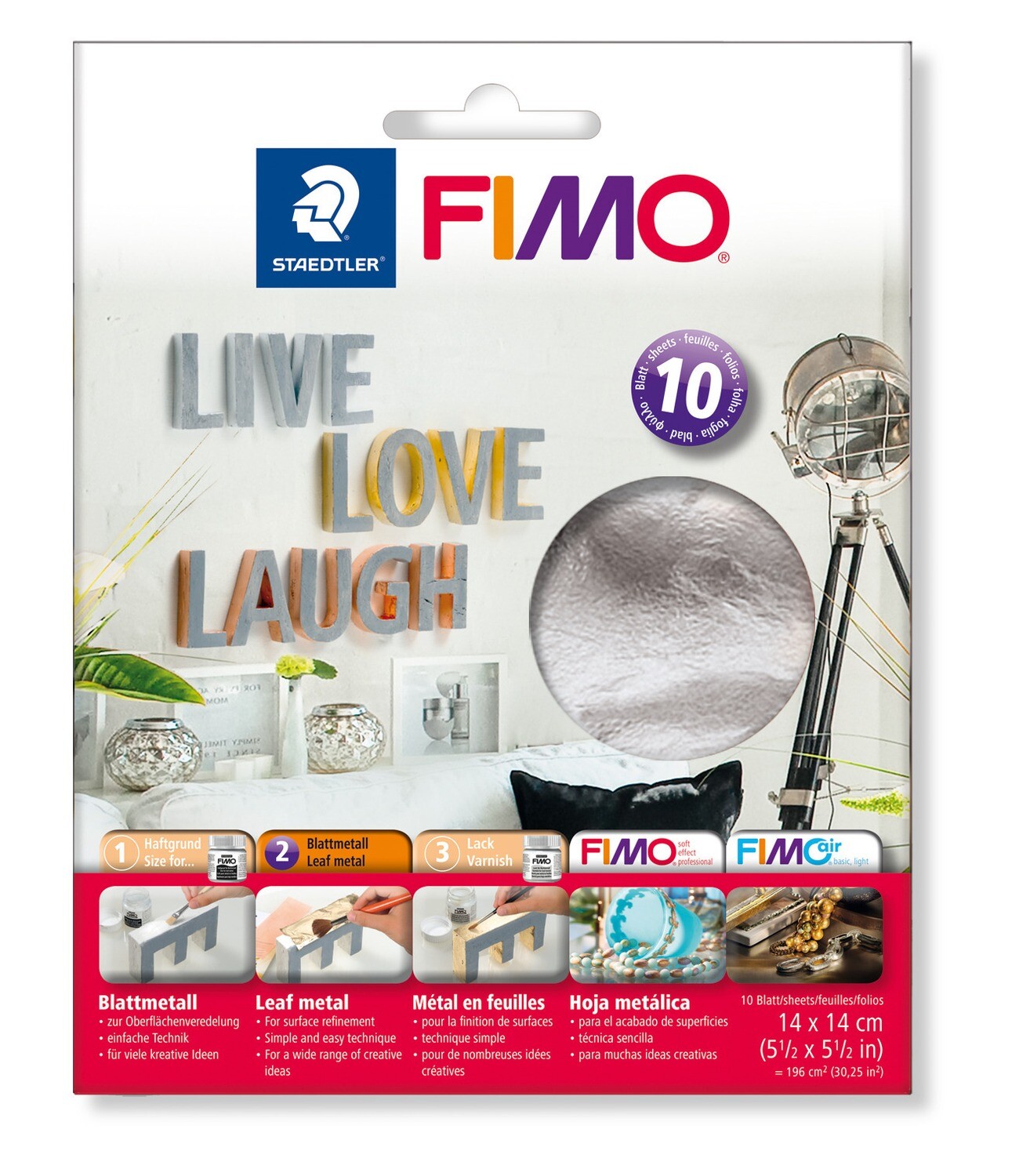 Accesorios FIMO® Hoja Metálica, color plata