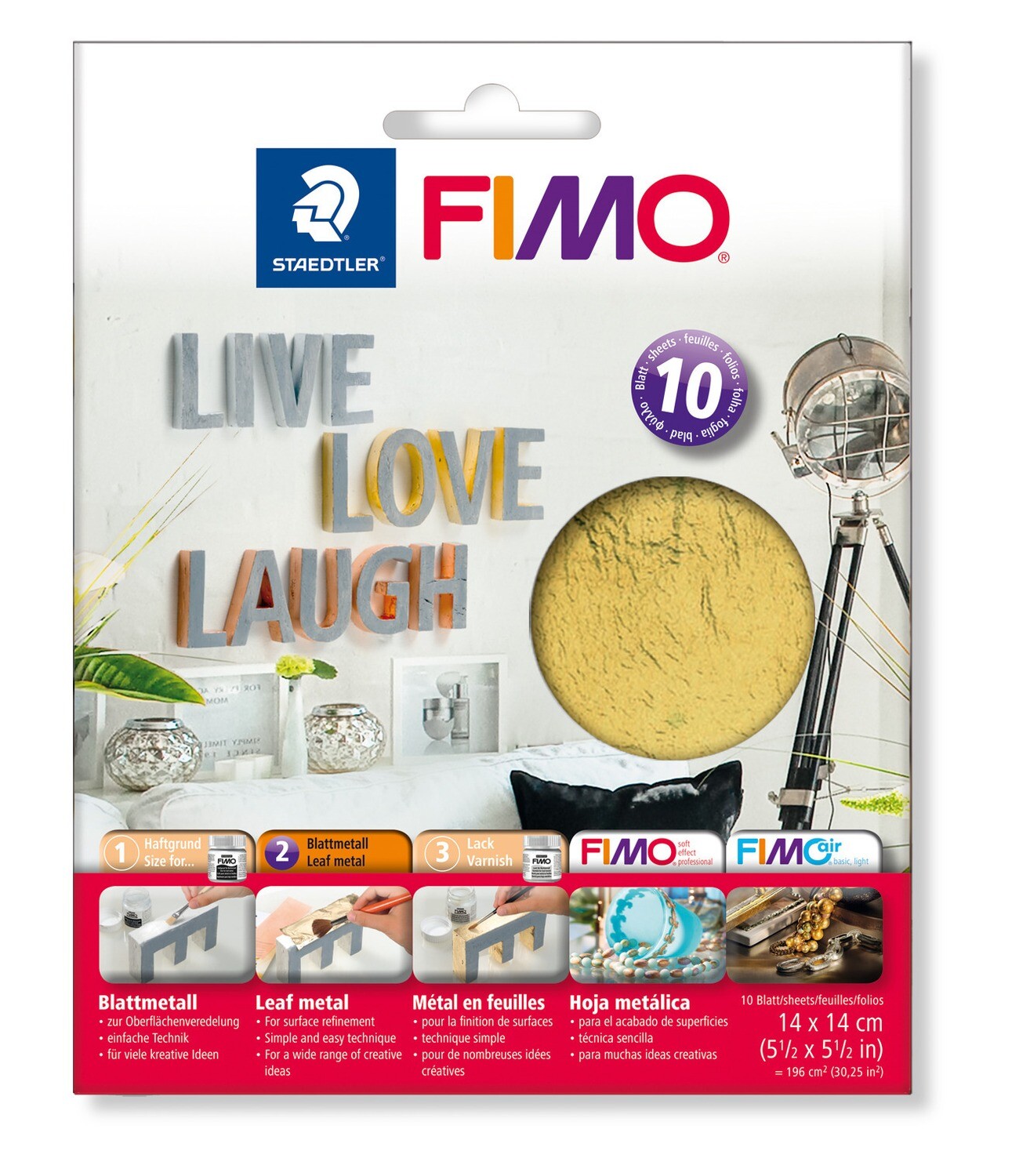 Accesorios FIMO® Hoja Metálica, color oro