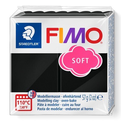 Arcilla polimerica para modelar FIMO Soft, color negro