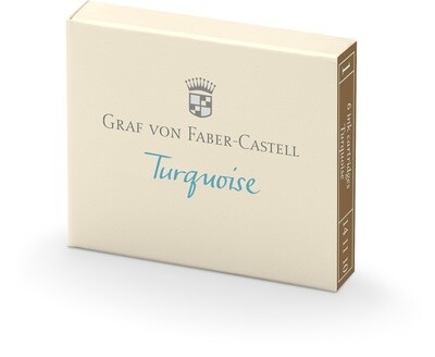 Tinta Graf von Faber Castell 6 Cartuchos Turquoise