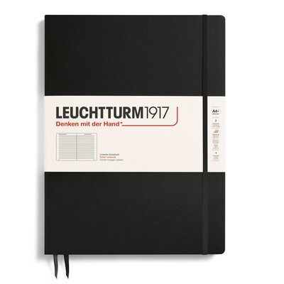 Cuaderno Leuchtturm1917 Master Slim A4+ Negro, rayas