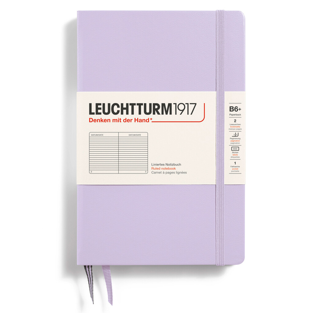 Cuaderno Leuchtturm1917 B6+, Tapa Dura, Lilac, rayas