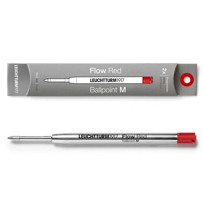 Repuesto para boligrafo Leuchtturm1917 Drehgriffel, 2 piezas color Rojo