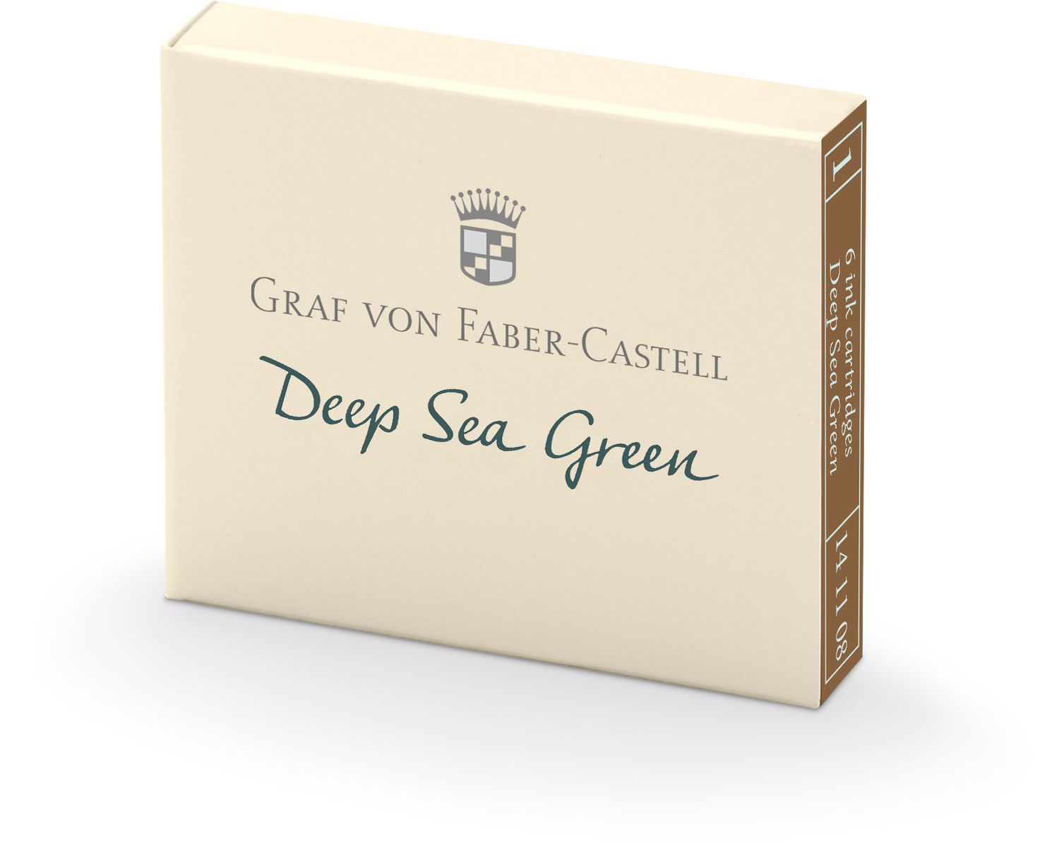 Tinta Graf von Faber Castell 6 Cartuchos Deep Sea Green