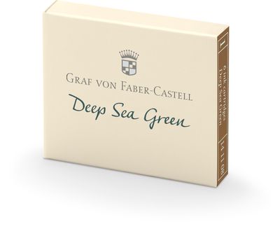 Tinta Graf von Faber Castell 6 Cartuchos Deep Sea Green