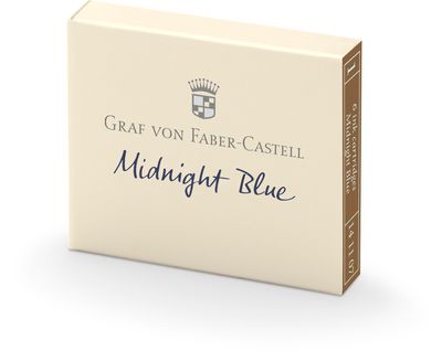 Tinta Graf von Faber Castell 6 Cartuchos Midnight Blue