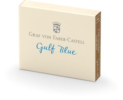 Tinta Graf von Faber Castell 6 Cartuchos Gulf Blue