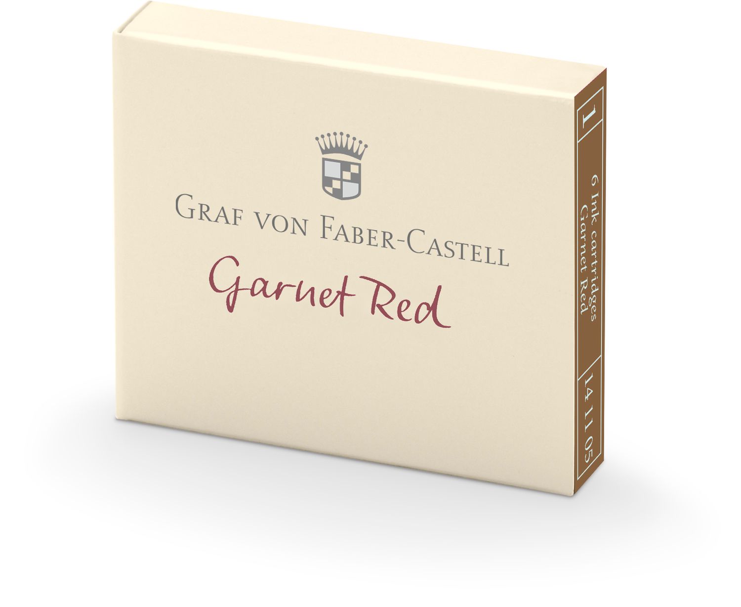 Tinta Graf von Faber Castell 6 Cartuchos Garnet Red