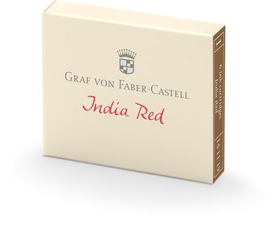 Tinta Graf von Faber Castell 6 Cartuchos India Red