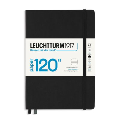 Cuaderno Leuchtturm1917 Edition 120G A5 Negro, Rayas