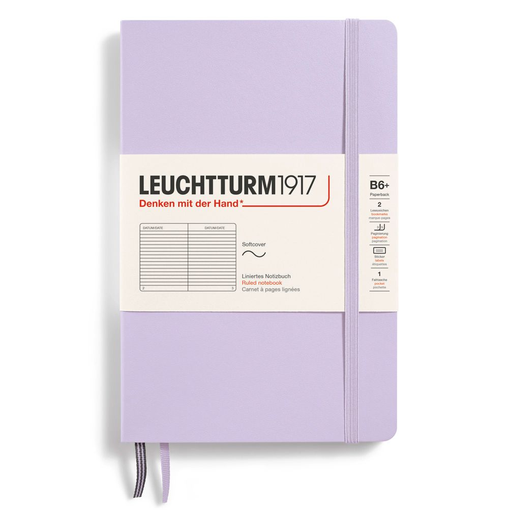 Cuaderno Leuchtturm1917 B6+ Softcover, Lilac, rayas