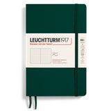 Cuaderno Leuchtturm1917 Paperback B6+, Tapa Blanda, color Forest Green, hoja con puntos